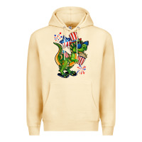 Pina Colada 4th of July T-Rex Premium Hoodie - CowGirlArtShop