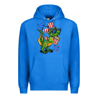 True Royal 4th of July T-Rex Premium Hoodie - CowGirlArtShop
