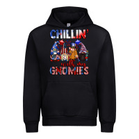 Black Chillin' with my gnomies 4th of July Urban Hoodie - CowGirlArtShop