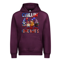 Mauve Wine Chillin' with my gnomies 4th of July Urban Hoodie - CowGirlArtShop