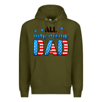 Army Green All American dad Premium Hoodie - Neo Western