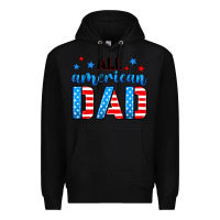 Black All American dad Premium Hoodie - Neo Western