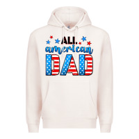 Pale Pink All American dad Premium Hoodie - Neo Western
