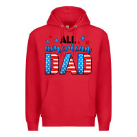 Red All American dad Premium Hoodie - Neo Western