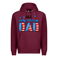 Burgundy All American dad Premium Hoodie - Neo Western