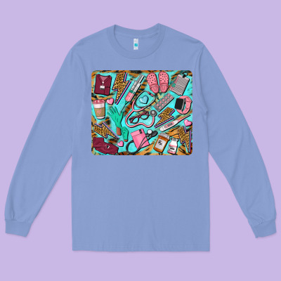 Nurse Mousepad Long Sleeve Tee Designed By Barkaloodesign