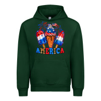 Forest Green 4th of July America ice creams Urban Hoodie - Neo Western