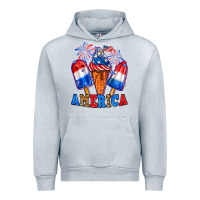Heather Grey 4th of July America ice creams Urban Hoodie - Neo Western