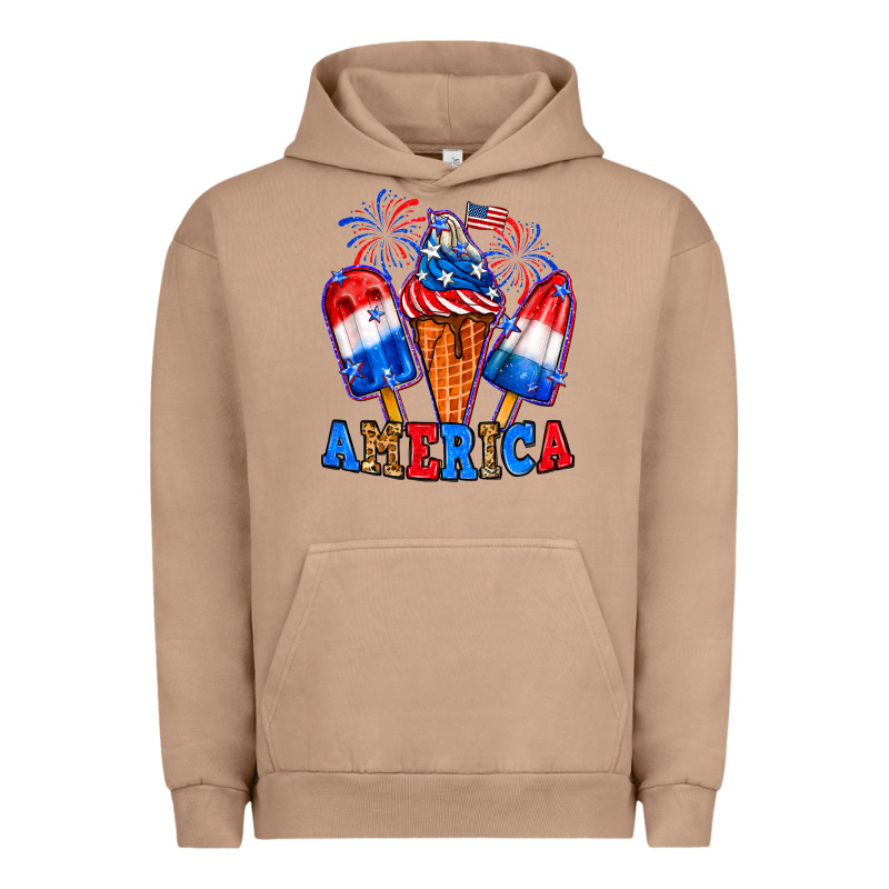 4th Of July America Ice Creams Urban Hoodie by Neo Western | Teevron
