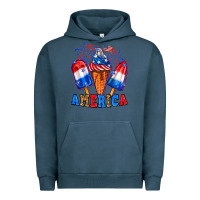 Pigment Midnight Navy 4th of July America ice creams Urban Hoodie - Neo Western