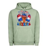 Pigment Oil Green 4th of July America ice creams Urban Hoodie - Neo Western