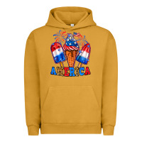 Pigment Peanut Butter 4th of July America ice creams Urban Hoodie - Neo Western