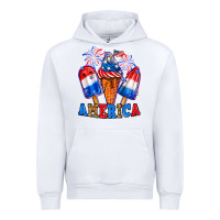 White 4th of July America ice creams Urban Hoodie - Neo Western