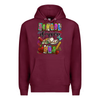 Burgundy School driver bus Premium Hoodie - CowhideDigitalArt