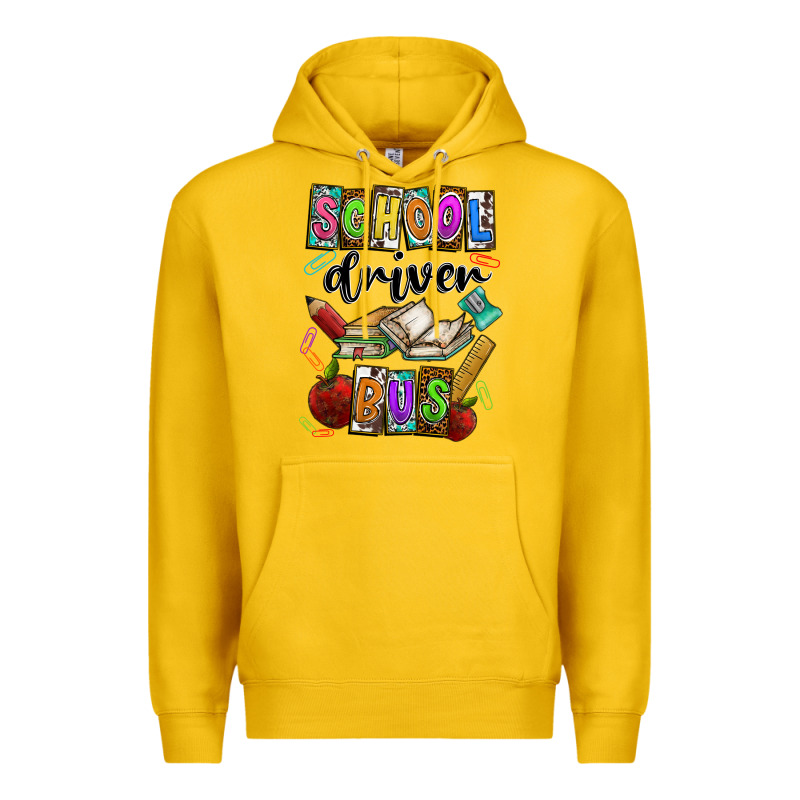 School Driver Bus Premium Hoodie by CowhideDigitalArt | Teevron