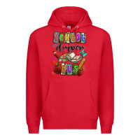 Red School driver bus Premium Hoodie - CowhideDigitalArt