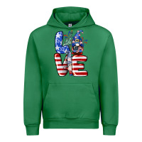 Emerald Love 4th of July with gnomes 4th of july Urban Hoodie - CowGirlArtShop