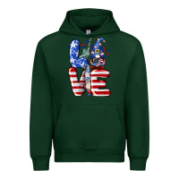 Forest Green Love 4th of July with gnomes 4th of july Urban Hoodie - CowGirlArtShop