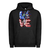 Pigment Black Love 4th of July with gnomes 4th of july Urban Hoodie - CowGirlArtShop