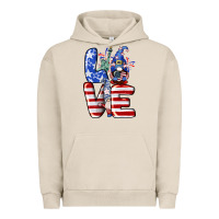 Pigment French Oak Love 4th of July with gnomes 4th of july Urban Hoodie - CowGirlArtShop