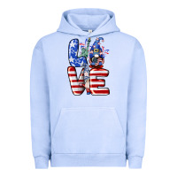 Pigment Grape Ice Love 4th of July with gnomes 4th of july Urban Hoodie - CowGirlArtShop