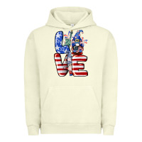Pigment Pistachio Love 4th of July with gnomes 4th of july Urban Hoodie - CowGirlArtShop