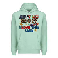 Seafoam Ain't no doubt i love this land 4th of july Premium Hoodie - CowGirlArtShop