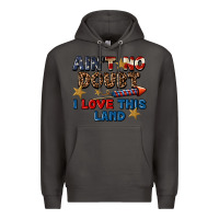 Smoke Ain't no doubt i love this land 4th of july Premium Hoodie - CowGirlArtShop