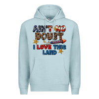 Blue Mist Ain't no doubt i love this land 4th of july Premium Hoodie - CowGirlArtShop