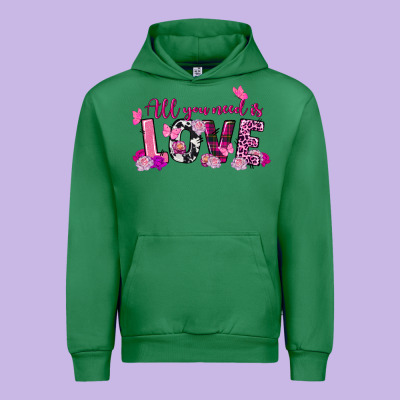 All You Need Is Love Valentine's Day Urban Hoodie Designed By Fadigitalartstudio