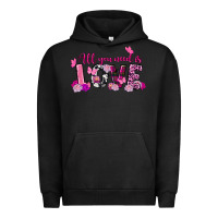 Pigment Black all you need is love valentine's day Urban Hoodie - FaDigitalArtStudio