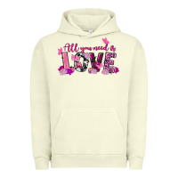 Pigment Pistachio all you need is love valentine's day Urban Hoodie - FaDigitalArtStudio
