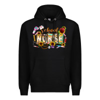 Black school nurse Premium Hoodie - CowhideDigitalArt