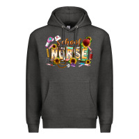 Charcoal Heather school nurse Premium Hoodie - CowhideDigitalArt