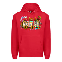 Red school nurse Premium Hoodie - CowhideDigitalArt