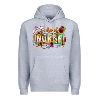 Heather Grey school nurse Premium Hoodie - CowhideDigitalArt