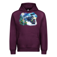 Mauve Wine polar express winter Urban Hoodie - FaDigitalArtStudio