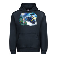 Navy polar express winter Urban Hoodie - FaDigitalArtStudio
