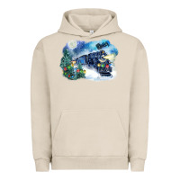 Pigment French Oak polar express winter Urban Hoodie - FaDigitalArtStudio