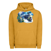 Pigment Peanut Butter polar express winter Urban Hoodie - FaDigitalArtStudio
