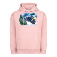 Pigment Salmon polar express winter Urban Hoodie - FaDigitalArtStudio