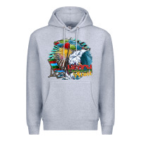Heather Grey beach please Premium Hoodie - SublimationCraftShop