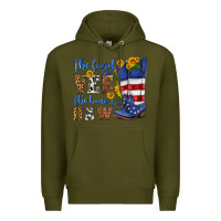 Army Green the land of the yee the home of the haw Premium Hoodie - HRA Design Shop