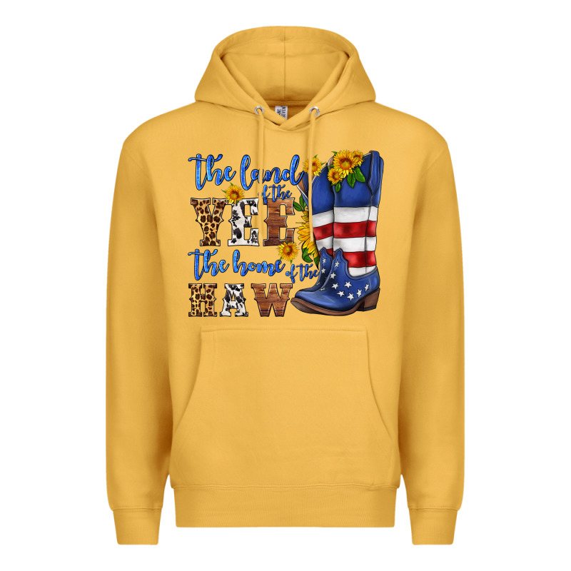 The Land Of The Yee The Home Of The Haw Premium Hoodie by HRA Design Shop | Teevron