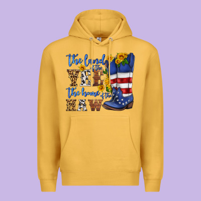 The Land Of The Yee The Home Of The Haw Premium Hoodie Designed By Hra Design Shop