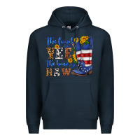 Navy the land of the yee the home of the haw Premium Hoodie - HRA Design Shop