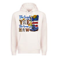 Pale Pink the land of the yee the home of the haw Premium Hoodie - HRA Design Shop