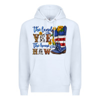 White the land of the yee the home of the haw Premium Hoodie - HRA Design Shop