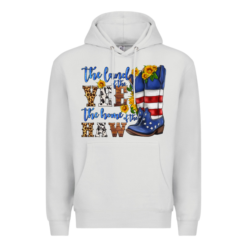 The Land Of The Yee The Home Of The Haw Premium Hoodie by HRA Design Shop | Teevron
