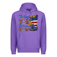 Purple the land of the yee the home of the haw Premium Hoodie - HRA Design Shop
